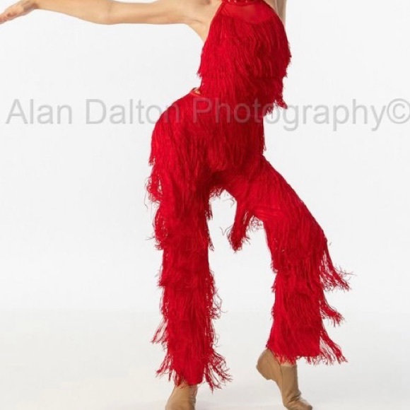 Red fringe costume, great for jazz, picture doesn’t do it justice, fun costume - Picture 1 of 3
